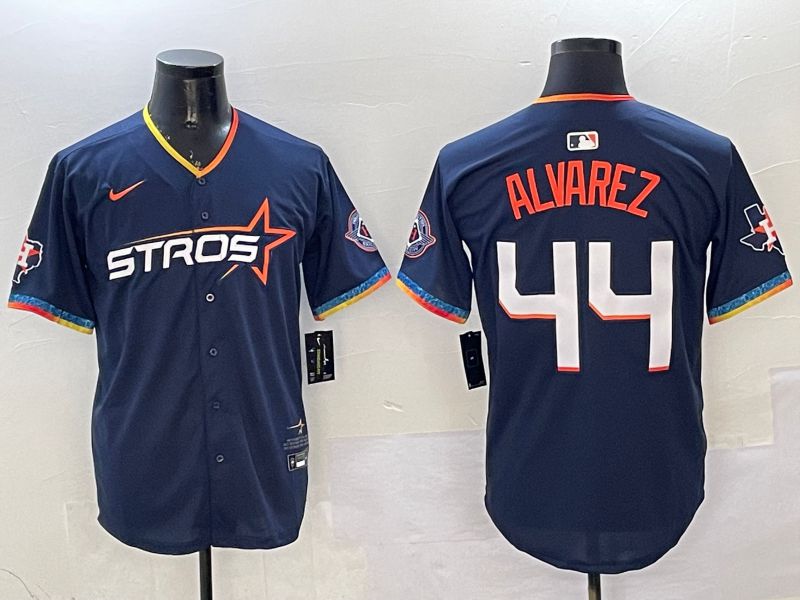Men Houston Astros #44 Alvarez Drak Blue Fourth generation Joint Name 2025 Nike MLB Jersey style 8->houston astros->MLB Jersey